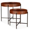 Valor 29" Nesting Tray Tables In Pecan Brown