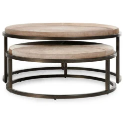 Hayward Blonde Hide Set Of 2 Nesting Coffee Tables -Famous Furniture Shop 06401DD4 9293 40DE 8E4D 9CCB06939E7B 1 201 a 11684.1713970130