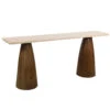 Breton 72" Console Table With Travertine In Walnut -Famous Furniture Shop 0BB55690 F3BE 4D67 8906 4171FE7FC32F 1 201 a 22055.1707320079