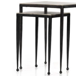 Dalston Antique Nickel Nesting End Tables -Famous Furniture Shop 101650 002 DET 6 02335.1638013562