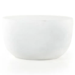 Basil Matte White Outdoor End Table -Famous Furniture Shop 101705 004 FRT 1 07436.1673822123