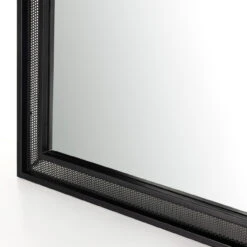 Hendrick Industrial Black Iron Mesh Floor Mirror 87" -Famous Furniture Shop 102086 002 DET 3 07669.1690930935