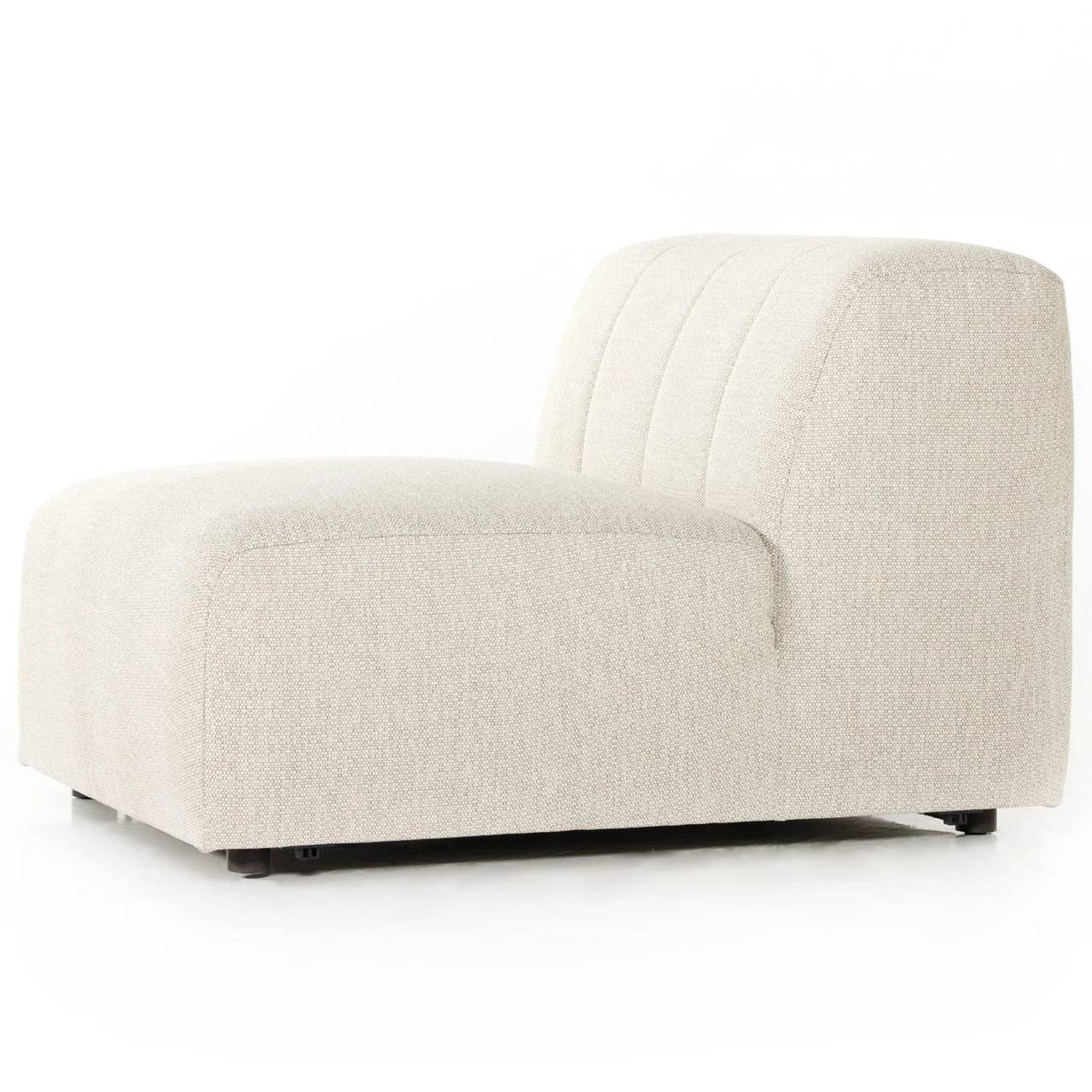 Gwen Channel Tufted Outdoor Faye Sand Sectional Armless Chair 4 Gwen Channel Tufted Outdoor Faye Sand Sectional Armless Chair - Image 2