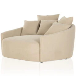 Chloe Socorro Taupe Oval Chaise Media Lounger
