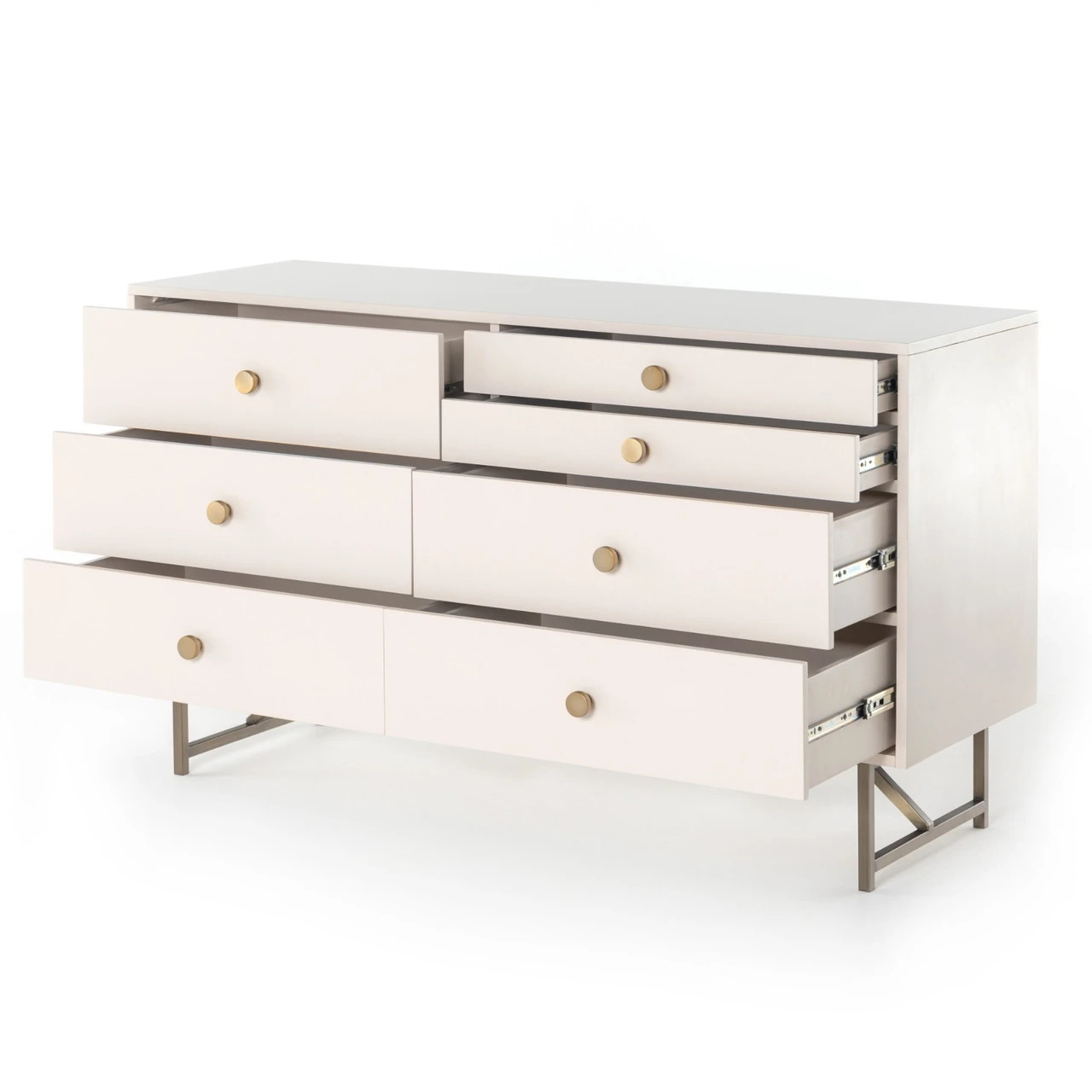 Van Matte Alabaster 7 Drawer Dresser 58" 6 Van Matte Alabaster 7 Drawer Dresser 58" - Image 4