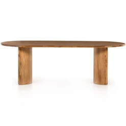 Paden Sandy Acacia Wood Oval Dining Table 94" -Famous Furniture Shop 105188 002 FRT 1 30409.1669104897