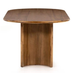 Paden Sandy Acacia Wood Oval Dining Table 94" -Famous Furniture Shop 105188 002 SID 1 27800.1669104884