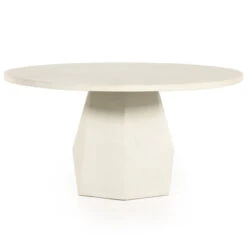 Bowman White Concrete Outdoor Dining Table -Famous Furniture Shop 105446 006 SID 1 83535.1654717906