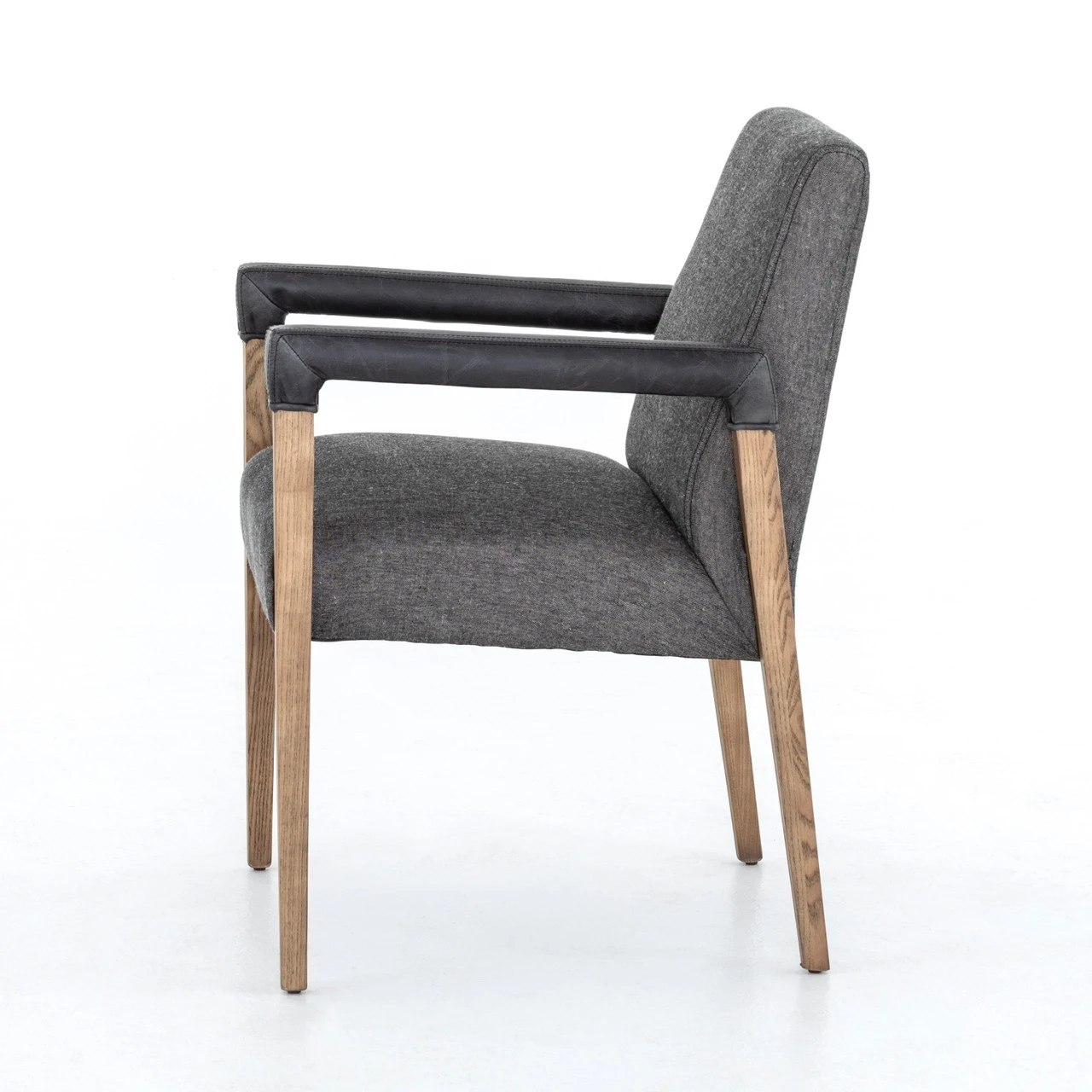 Reuben Durango Smoke Fabric Lamont Oak Wood Dining Chair 6 Reuben Durango Smoke Fabric Lamont Oak Wood Dining Chair - Image 4