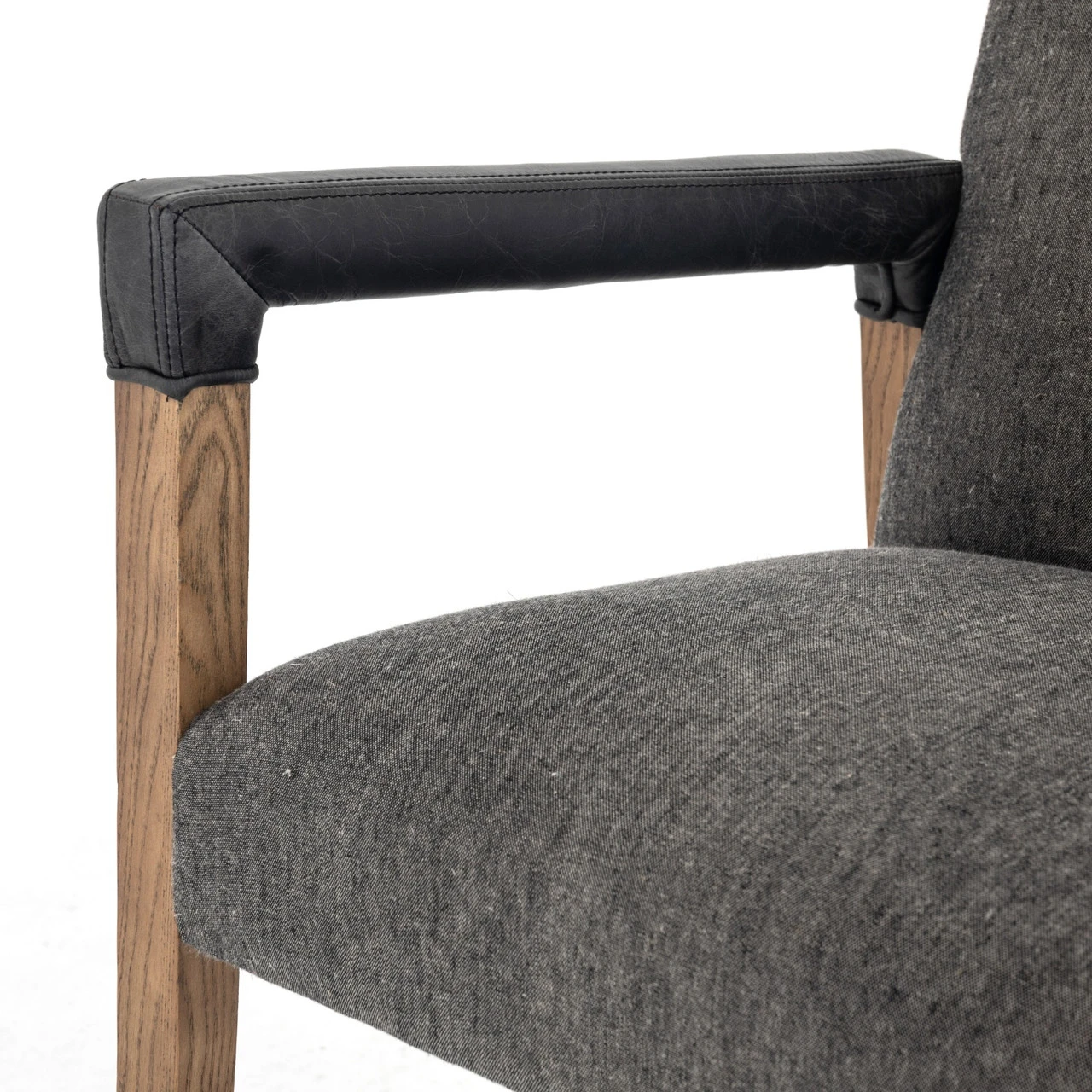 Reuben Durango Smoke Fabric Lamont Oak Wood Dining Chair 8 Reuben Durango Smoke Fabric Lamont Oak Wood Dining Chair - Image 6