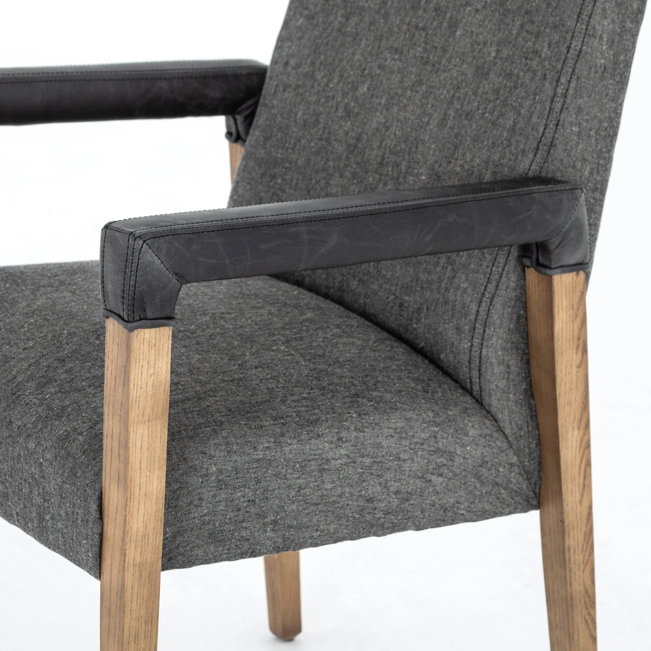 Reuben Durango Smoke Fabric Lamont Oak Wood Dining Chair 10 Reuben Durango Smoke Fabric Lamont Oak Wood Dining Chair - Image 8