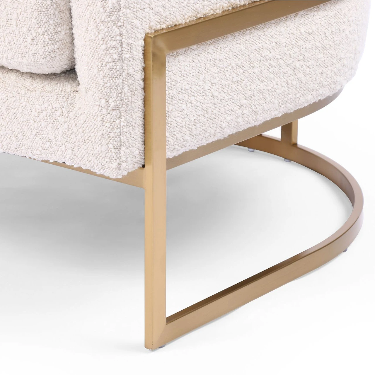 Corbin Brass Frame Knoll Natural Chair 9 Corbin Brass Frame Knoll Natural Chair - Image 7