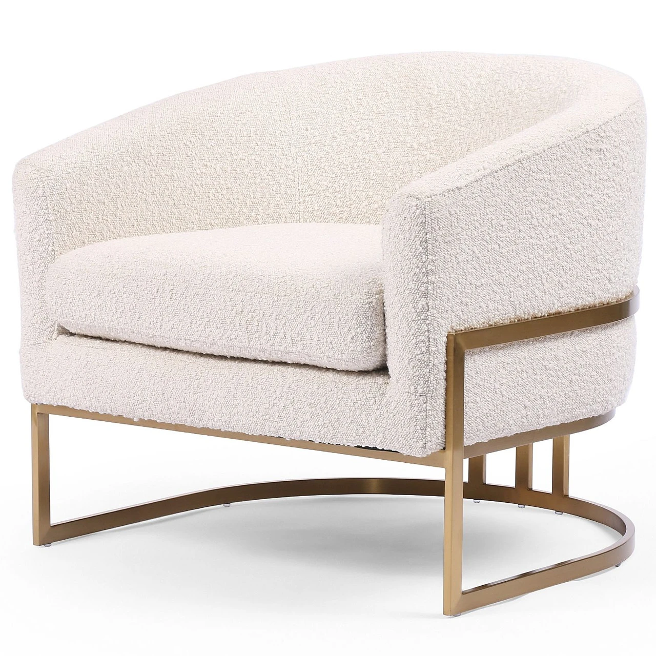 Corbin Brass Frame Knoll Natural Chair 3 Corbin Brass Frame Knoll Natural Chair