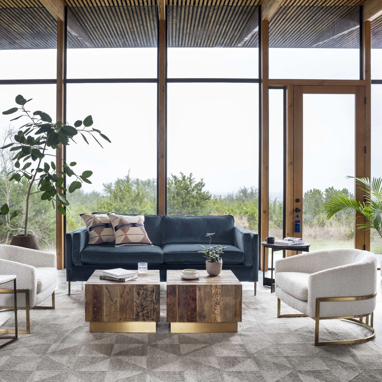 Corbin Brass Frame Knoll Natural Chair 4 Corbin Brass Frame Knoll Natural Chair - Image 2