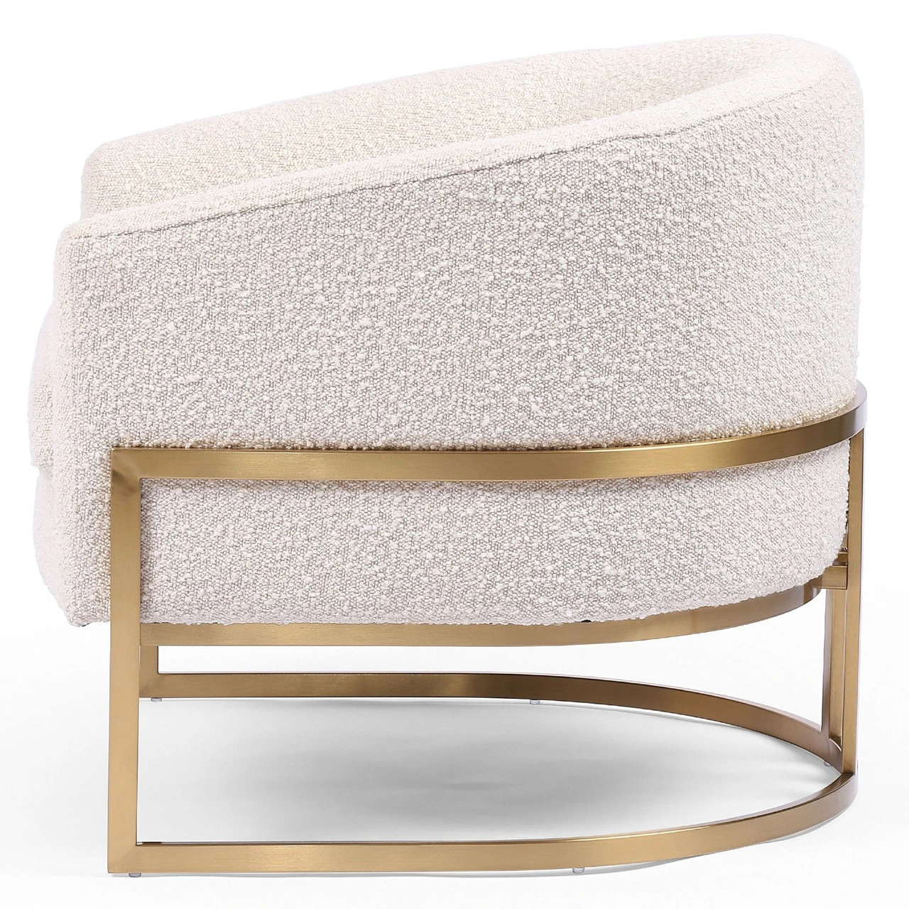 Corbin Brass Frame Knoll Natural Chair 6 Corbin Brass Frame Knoll Natural Chair - Image 4