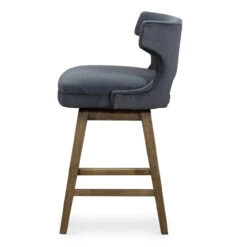 Task Modern Velvet Shadow Wing Swivel Counter Stool -Famous Furniture Shop 105649 014 5 61959.1615007277