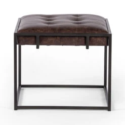 Oxford Tufted Havana Leather Ottoman End Table -Famous Furniture Shop 105859 007 SID 1 30590.1683595994