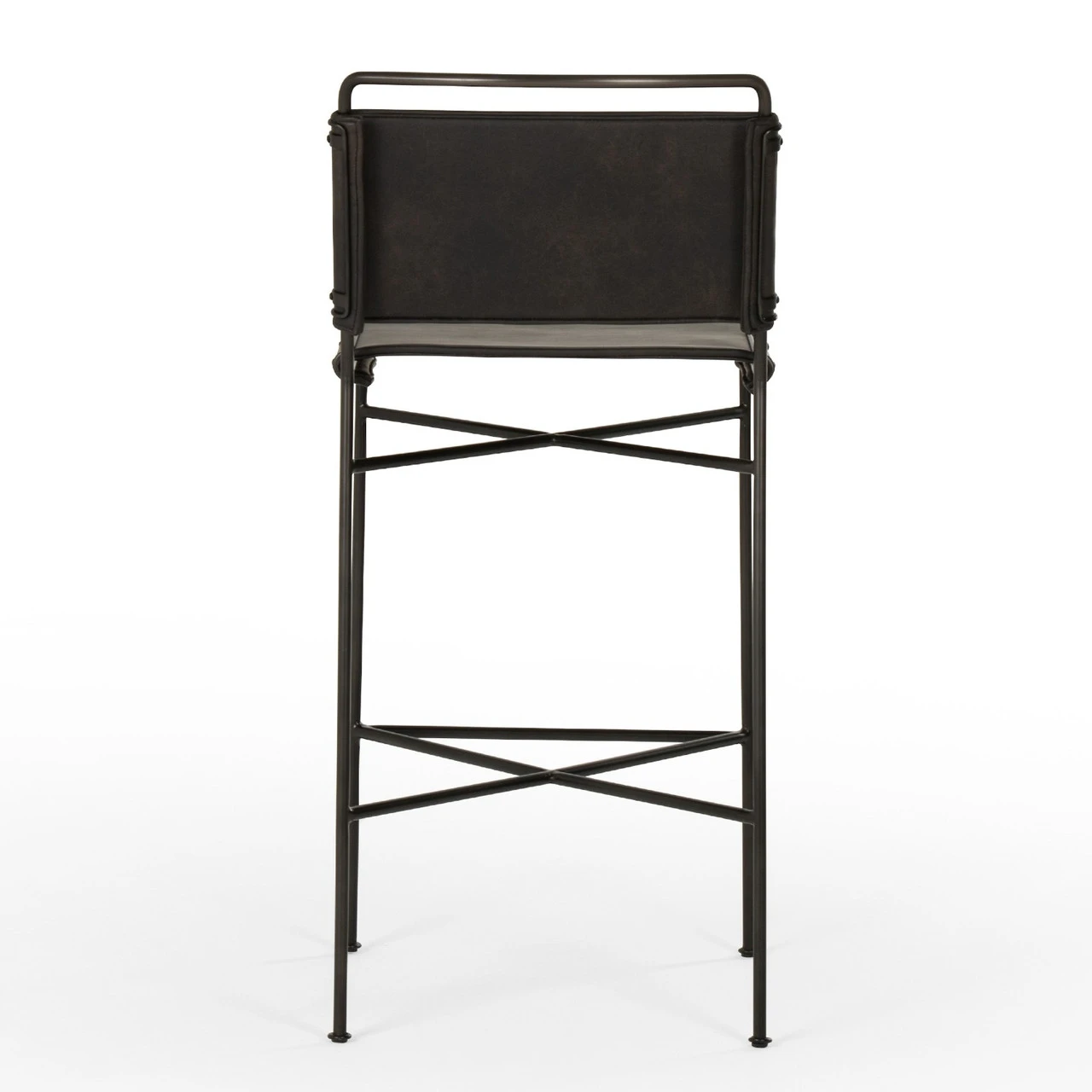 Wharton Distressed Black Bar Stool 7 Wharton Distressed Black Bar Stool - Image 5