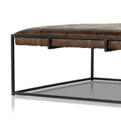 Oxford Tufted Havana Leather Ottoman Square Coffee Table -Famous Furniture Shop 105862 004 DET 6 64304.1683597178