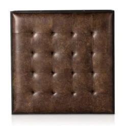 Oxford Tufted Havana Leather Ottoman Square Coffee Table -Famous Furniture Shop 105862 004 TOP 1 48268.1683597176