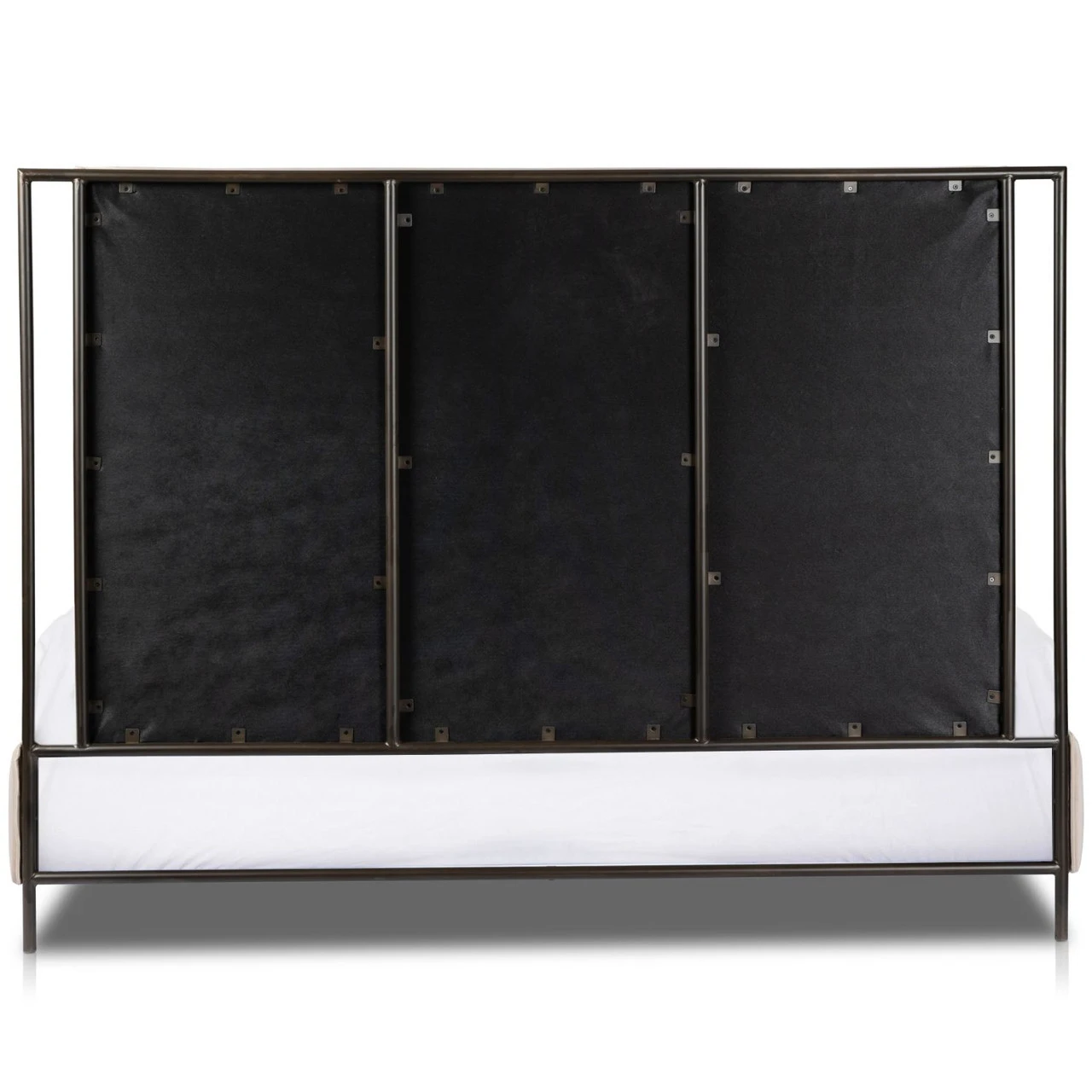 Leigh Modern Velvet Sand King Bed 6 Leigh Modern Velvet Sand King Bed - Image 4