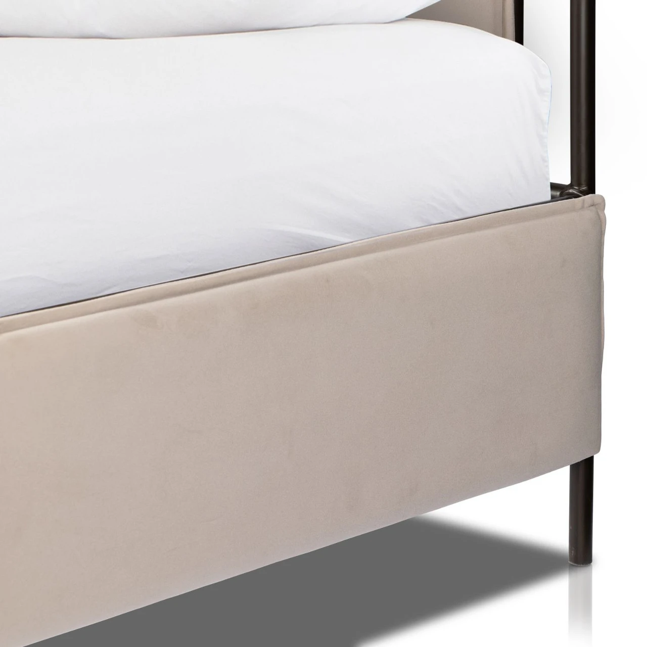 Leigh Modern Velvet Sand King Bed 7 Leigh Modern Velvet Sand King Bed - Image 5