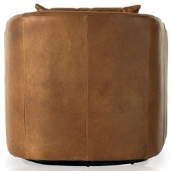 Topanga Heirloom Sienna Leather Swivel Chair -Famous Furniture Shop 106008 018 BCK 1 85181.1672198480