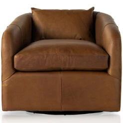 Topanga Heirloom Sienna Leather Swivel Chair -Famous Furniture Shop 106008 018 FRT 1 30905.1672198483