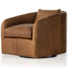 Topanga Heirloom Sienna Leather Swivel Chair -Famous Furniture Shop 106008 018 PRM 1 08767.1672198484