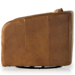 Topanga Heirloom Sienna Leather Swivel Chair -Famous Furniture Shop 106008 018 SID 1 46086.1672198481