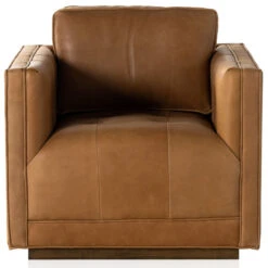 Kiera Palermo Cognac Leather Swivel Chair -Famous Furniture Shop 106065 014 FRT 1 05833.1671907993