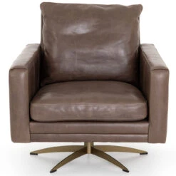 Lyndon Dakota Fossil Leather Swivel Chair -Famous Furniture Shop 106083 009 FRT 1 16665.1671917663