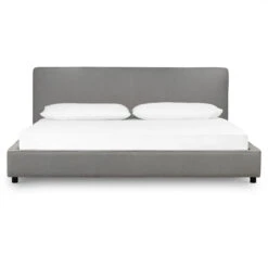 Aidan Upholstered Heavy Pebble Pewter King Platform Bed -Famous Furniture Shop 106185 041 3 78427.1615003397