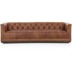 Maxx Heirloom Sienna Leather Sofa 95" -Famous Furniture Shop 106190 012 FRT 1 86814.1670005898