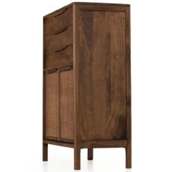 Sydney Brown Mango Woven Cane Tall Chest Of Drawers -Famous Furniture Shop 106690 003 DET 1 71088.1711698584