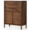 Sydney Brown Mango Woven Cane Tall Chest Of Drawers -Famous Furniture Shop 106690 003 PRM 1 34992.1711698584
