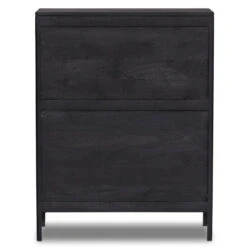 Sydney Black Mango Woven Cane Tall Chest Of Drawers -Famous Furniture Shop 106690 004 BCK 1 02069.1711699335