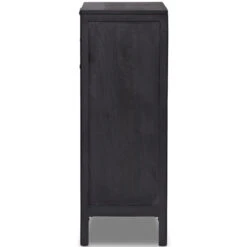 Sydney Black Mango Woven Cane Tall Chest Of Drawers -Famous Furniture Shop 106690 004 SID 1 04633.1711699335