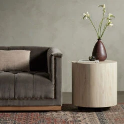 Hudson Round End Table - Bleached -Famous Furniture Shop 107578 004 ESS 1 58143.1681398722