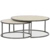Hollywood Modern Shagreen Nesting Coffee Tables - Brushed Gunmetal -Famous Furniture Shop 107644 003 1 77325.1617741682
