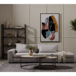 Hollywood Modern Shagreen Nesting Coffee Tables - Brushed Gunmetal -Famous Furniture Shop 107644 003 2 16417.1617741704