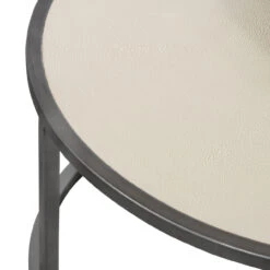 Hollywood Modern Shagreen Nesting Coffee Tables - Brushed Gunmetal -Famous Furniture Shop 107644 003 6 98812.1617741689