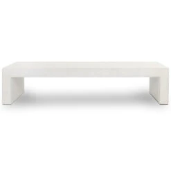 Parish Indoor / Outdoor White Concrete Coffee Table 60" -Famous Furniture Shop 107703 003 FRT 1 26077.1655124630