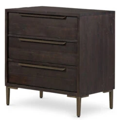 Wyeth Dark Reclaimed Wood 3 Drawer Dresser