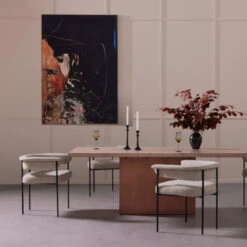 Carrie Off White Upholstered Barrel Dining Arm Chair -Famous Furniture Shop 108499 001 VIG 1 80749.1691528526