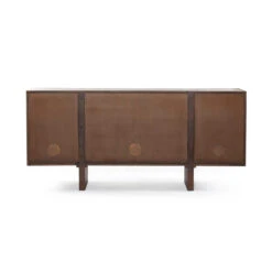 Goldie Toasted Wood Woven Cane 4 Door Sideboard 70" -Famous Furniture Shop 108658 001 BCK 1 65819.1671046450