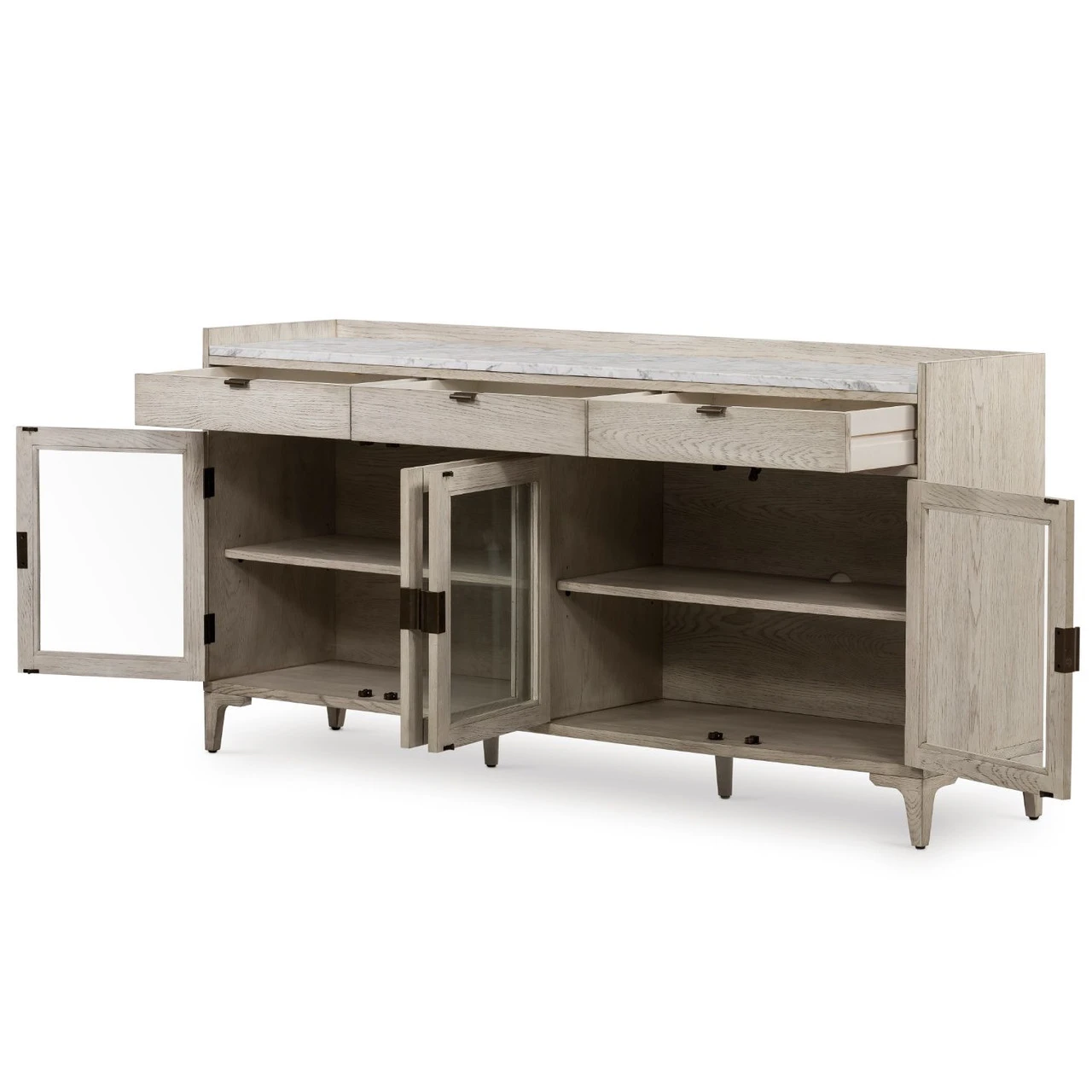 Viggo 4 Door Vintage White Oak Sideboard 72" 9 Viggo 4 Door Vintage White Oak Sideboard 72" - Image 7