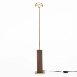 Astrid Dark Brown Leather Floor Lamp -Famous Furniture Shop 108773 001 5 49312.1615091547