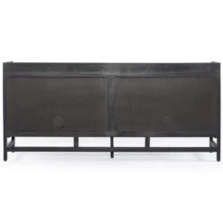Caprice Black Wash Mango Woven Cane 4 Door Sideboard 72" -Famous Furniture Shop 108909 002 BCK 1 97302.1638648633