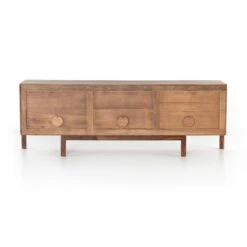 Reza Mid Century Modern Acacia Wood Media Console 84" -Famous Furniture Shop 108962 001 BCK 1 1 13373.1691602212